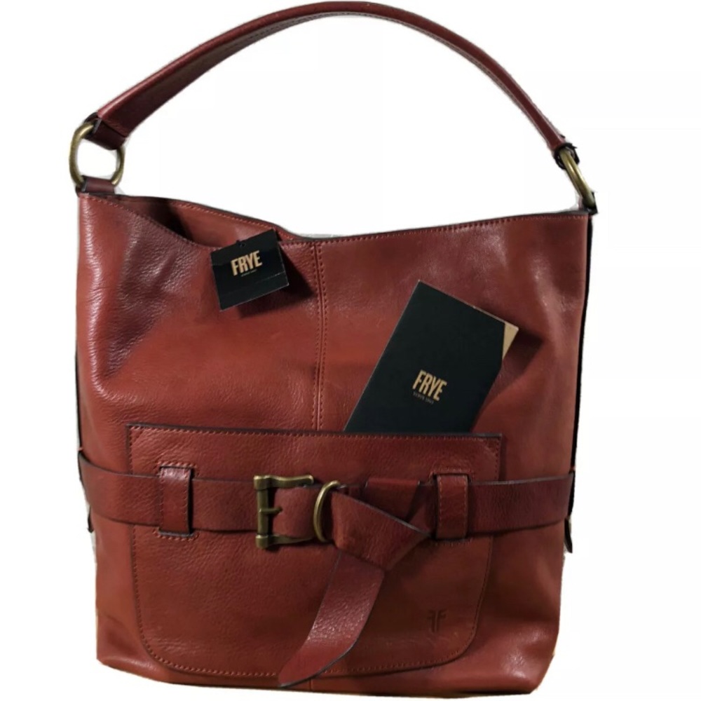 FRYE Kayla knotted hobo in red clay, made for Sundance Catalog NWT $488